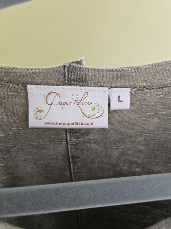 Paper Lace Sleeveless Green Casual Pocket Dress Artsy size Large - Picture 2 of 8